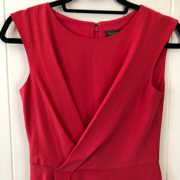 Taylor Womens Dress Pink V-Neck Lined Size 2 - Picture 4 of 10